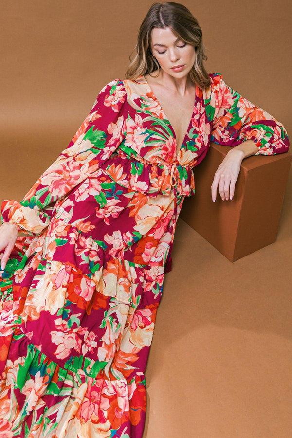 LEAVE YOU SPEECHLESS WOVEN MAXI DRESS.
