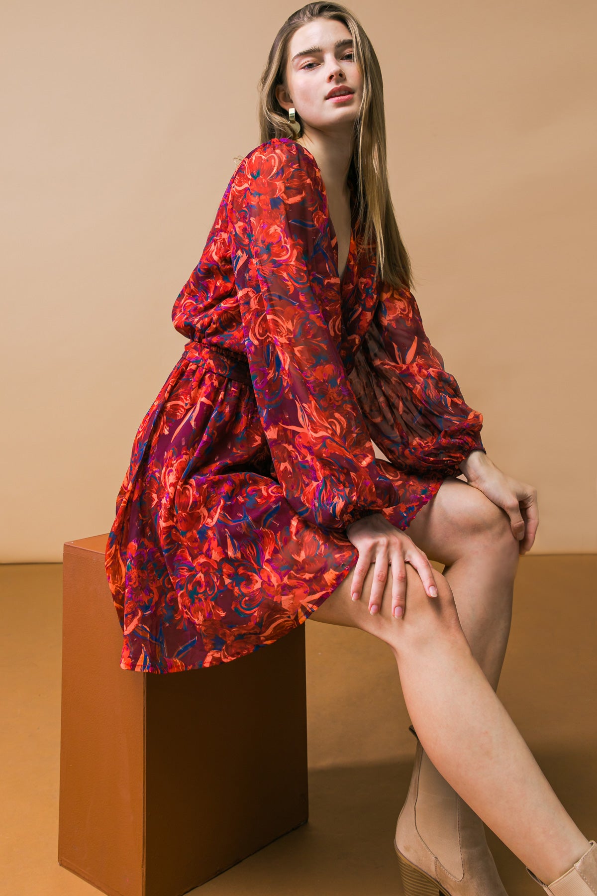 BURNING UP THE DANCE MINI DRESS