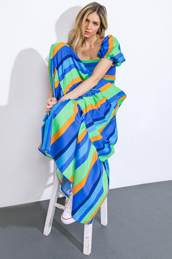 ALL ABOUT THE VIBE WOVEN MAXI DRESS.