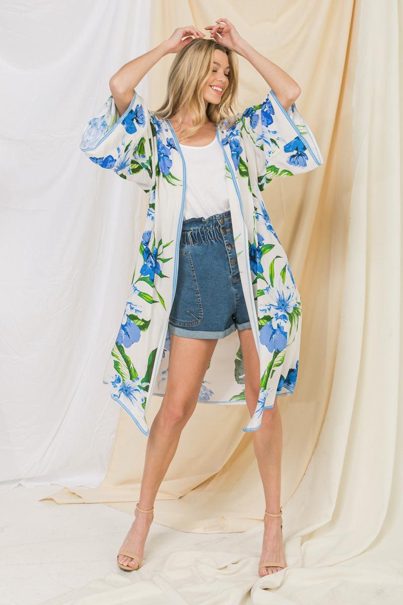 LAGUNA BEACH KIMONO COVER UP - Flying Tomato - JACKETS - Flying Tomato