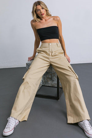 ADORABLE POSH WOVEN CARGO PANTS.