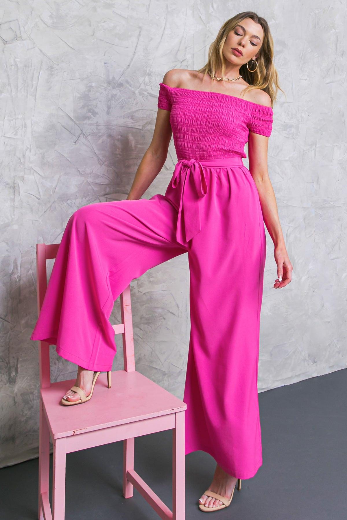 WEEKEND OUTING WOVEN JUMPSUIT.