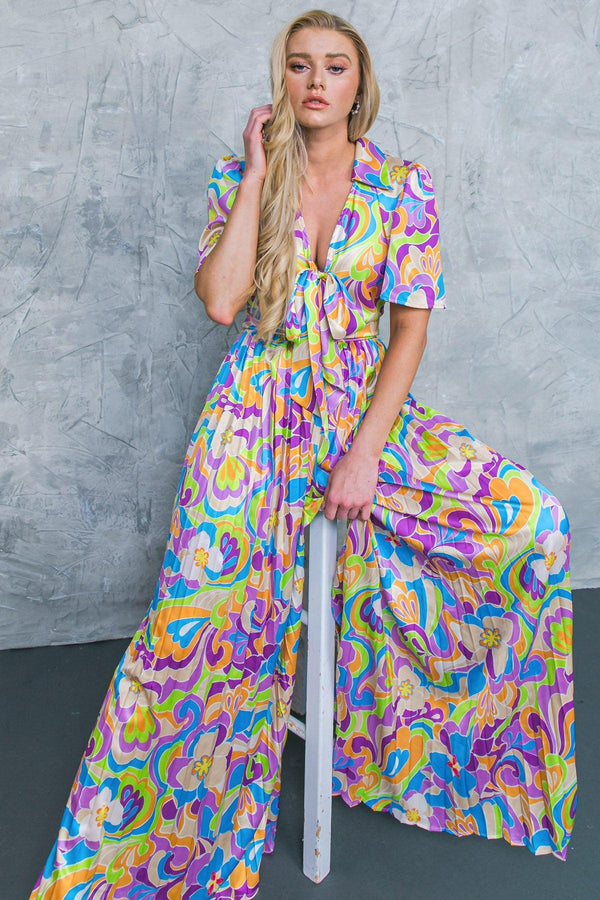 A SECRET PLACE WOVEN JUMPSUIT.