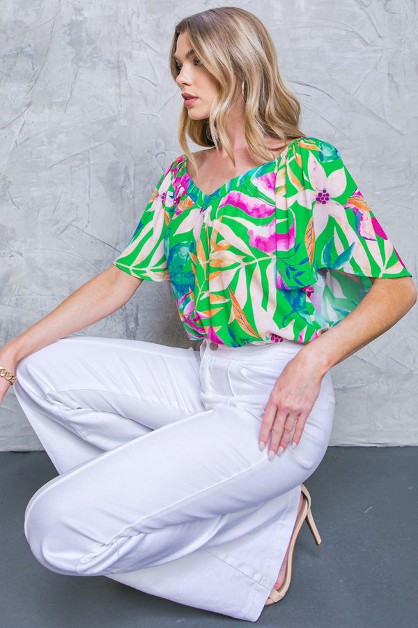 HIGH CLASS WOVEN TOP.