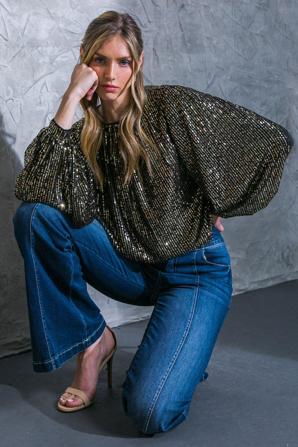 HOPE YOU REMEMBER SEQUIN TOP.