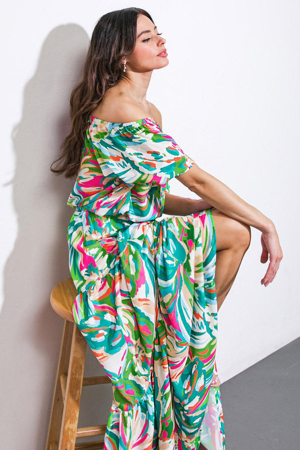 BRING GOOD ENERGY WOVEN TOP.
