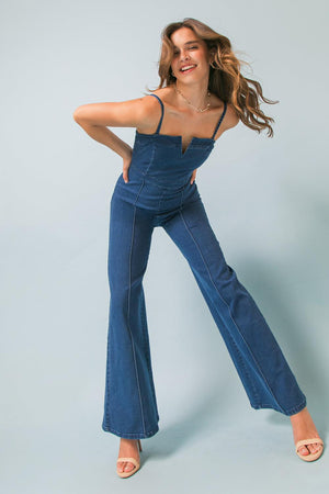 MAKING MAGIC DENIM JUMPSUIT - Flying Tomato - JUMPSUIT - Jealous Tomato