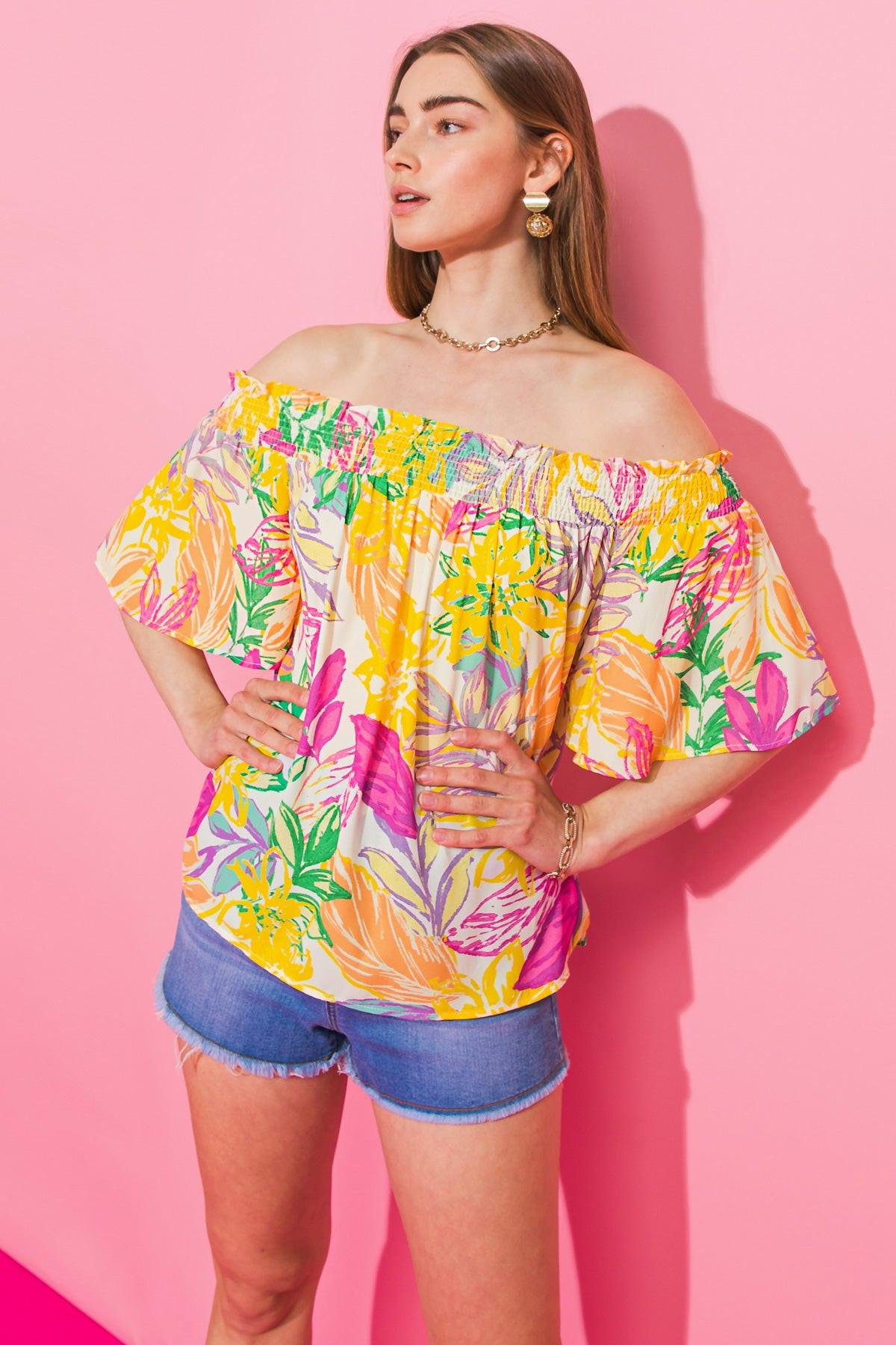 BOCA RATON WOVEN TOP.