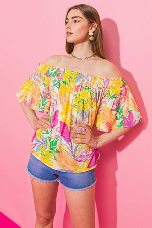 BOCA RATON WOVEN TOP.