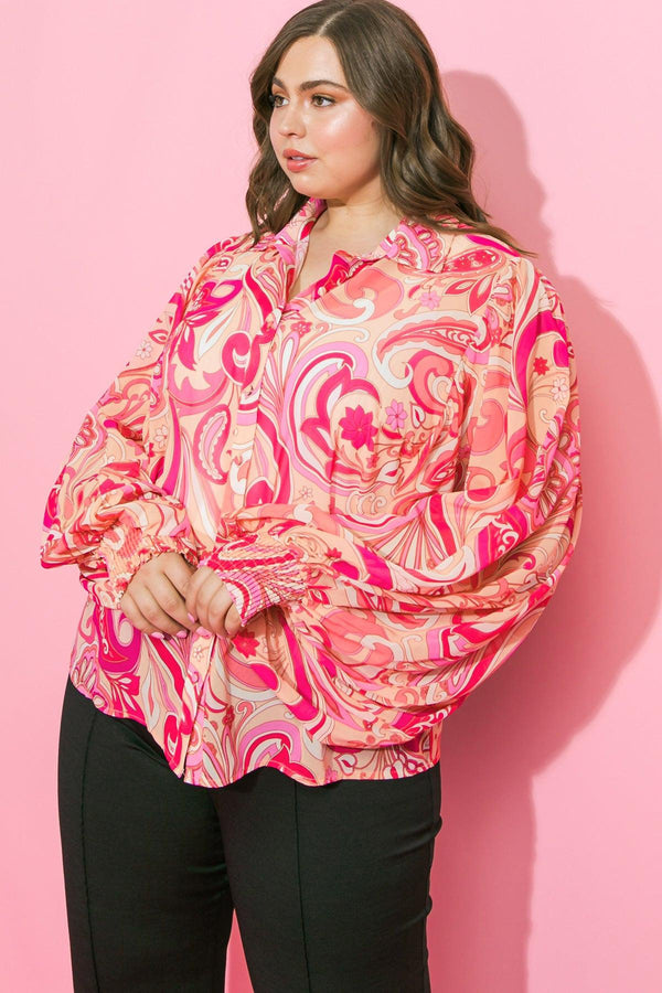 FEELING JOYFUL WOVEN TOP - Flying Tomato - TOPS - Flying Tomato