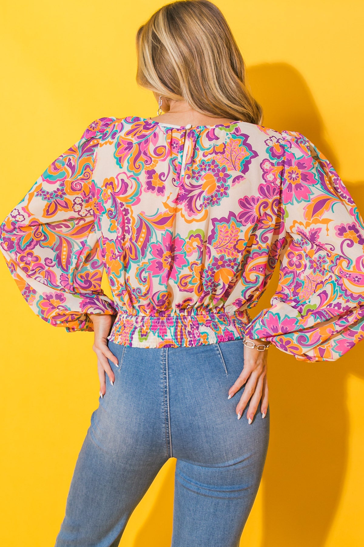 SO GENUINE FLORAL WOVEN TOP