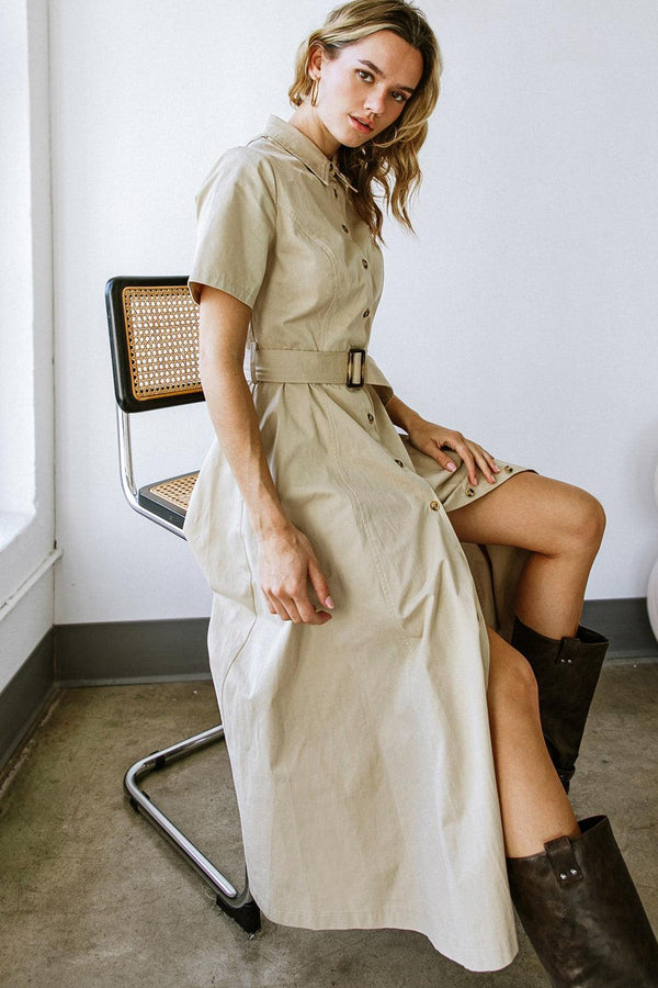 LUCKY ME WOVEN MIDI DRESS - Flying Tomato - DRESSES - Freemarket