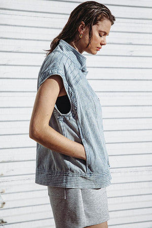 LATE SUMMER NIGHTS DENIM VEST.