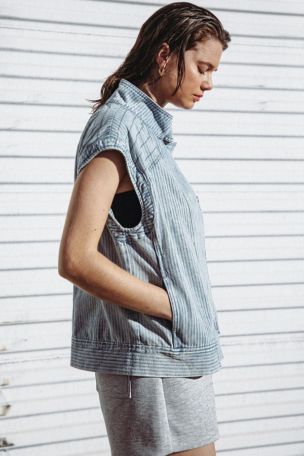LATE SUMMER NIGHTS DENIM VEST.