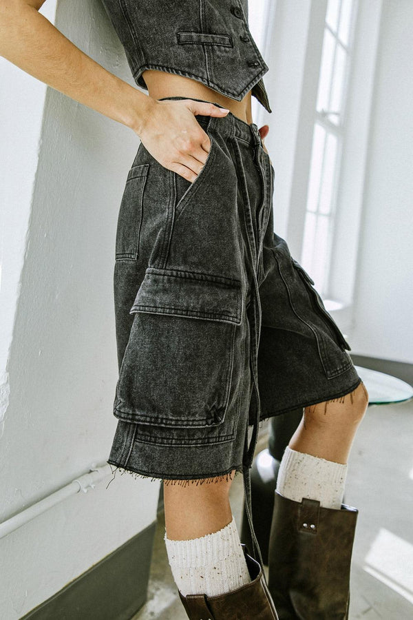 A BETTER DAY DENIM SHORTS.