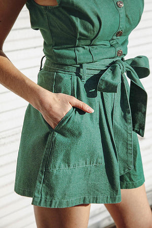 CLEAN SLATE DENIM SHORTS.