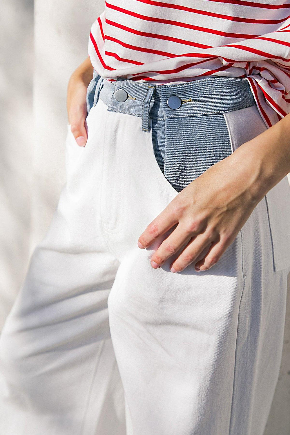 CLAIM TO FAME DENIM TWILL PANTS.