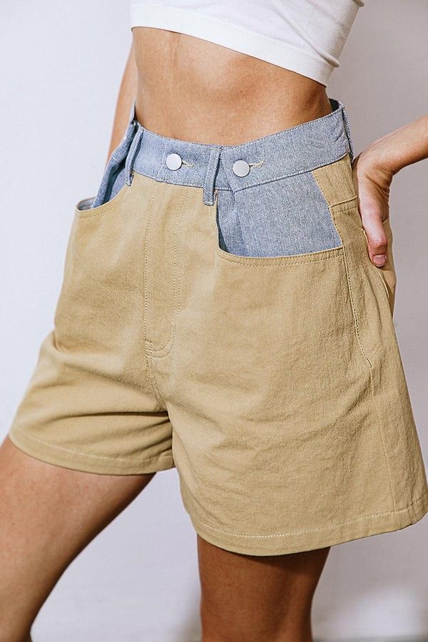 MAJOR MOOD DENIM TWILL SHORTS.