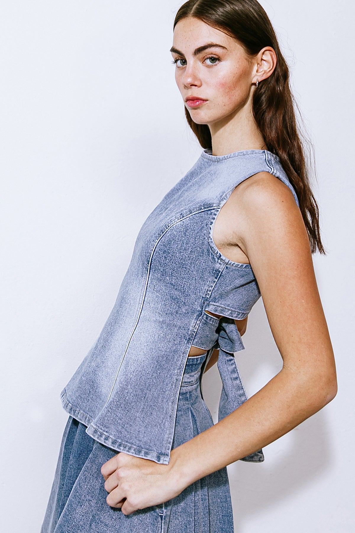 BE THE BRIGHTEST DENIM TOP