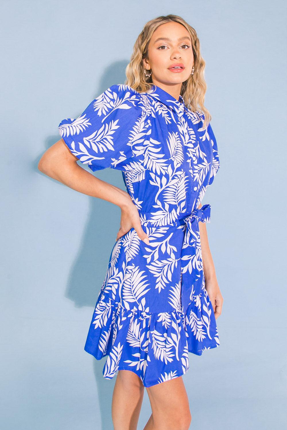 THE WAY TO LOVE WOVEN MINI DRESS.