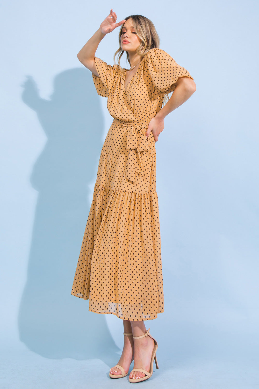 POMPANO WOVEN MIDI DRESS