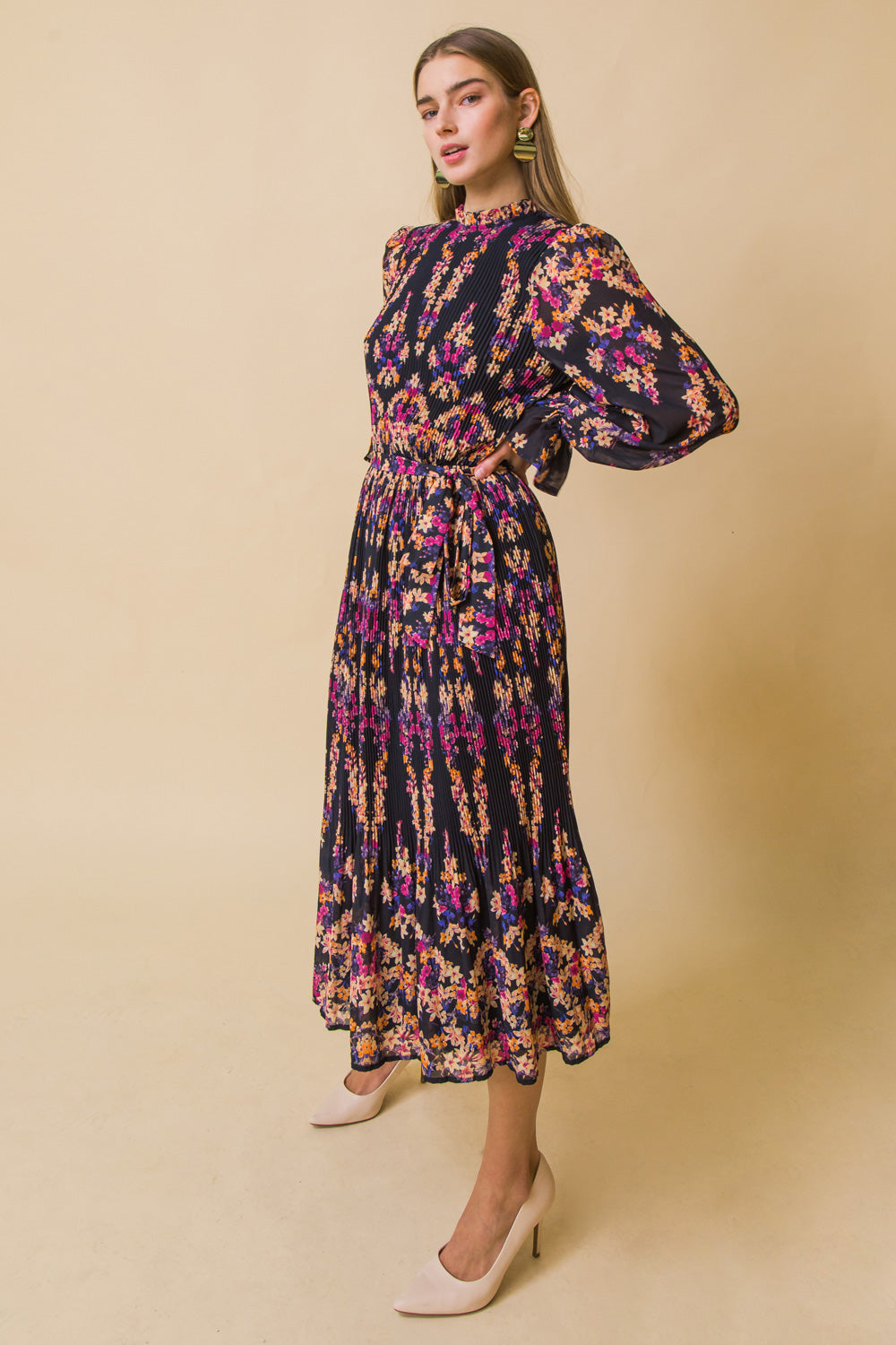 VERY DOUBTFUL PLEATED MIDI DRESS