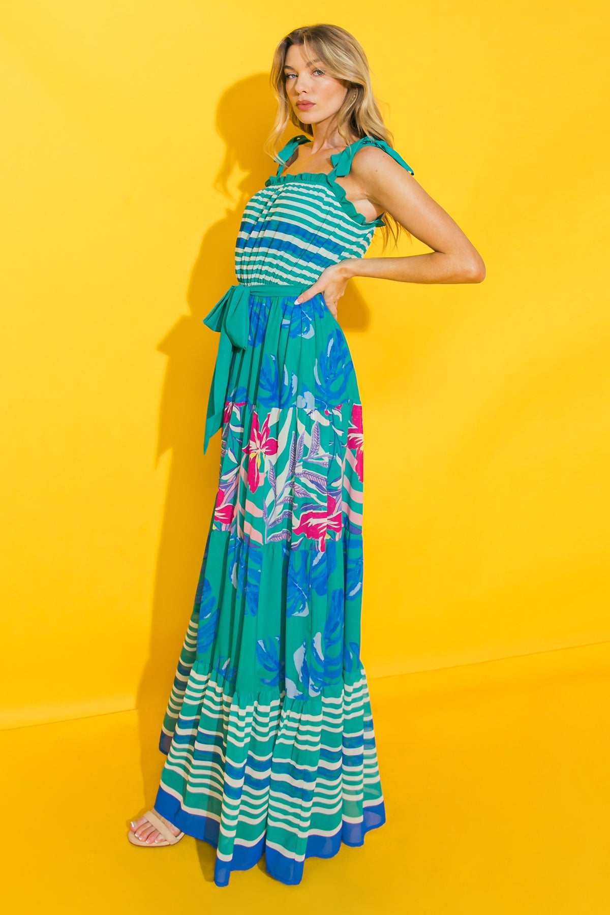 NIGHT HIGH TEA WOVEN MAXI DRESS