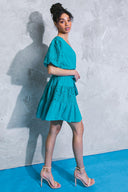 A VERY LONG ENGAGEMENT WOVEN MINI DRESS.