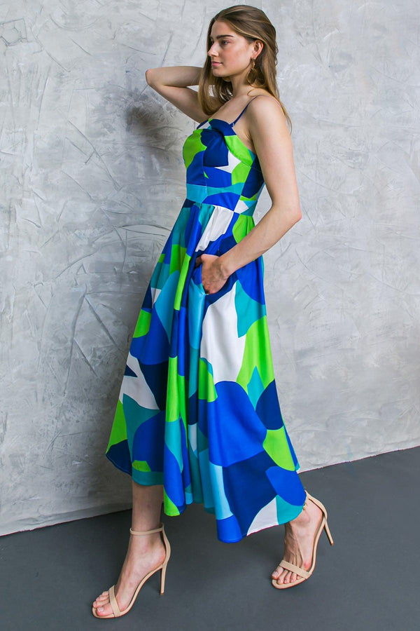 IF YOU DON'T MIND WOVEN MIDI DRESS.