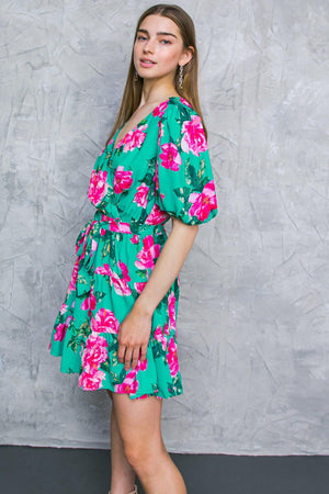 I KNOW MY OWN WORTH WOVEN MINI DRESS.