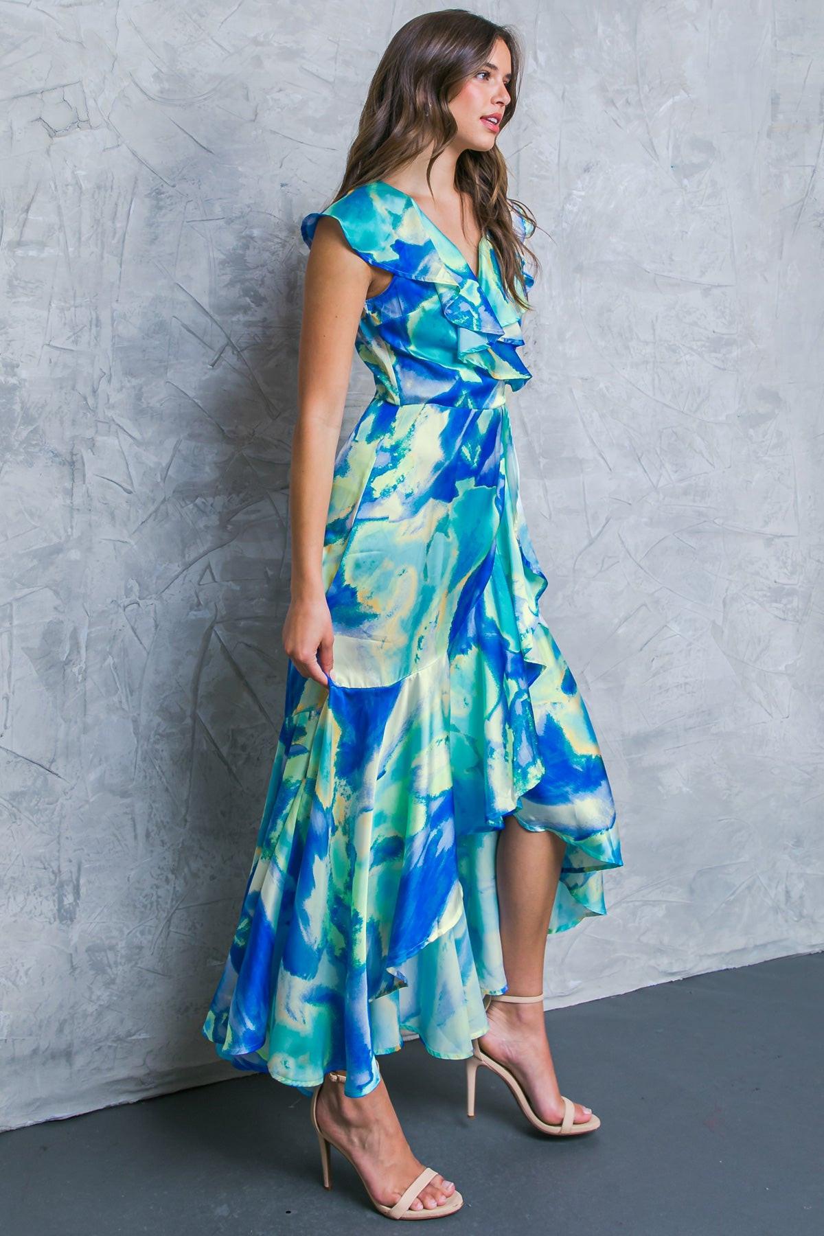 bebe silk maxi dress Bebe Women's Drape Shoulder High Slit Satin Maxi Dress