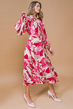 HEART OF WOVEN MIDI DRESS.