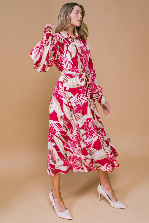 HEART OF WOVEN MIDI DRESS.