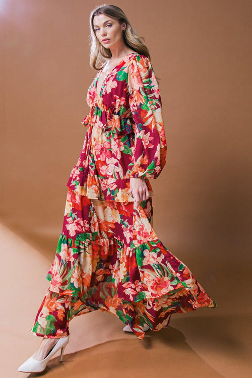 LEAVE YOU SPEECHLESS WOVEN MAXI DRESS.