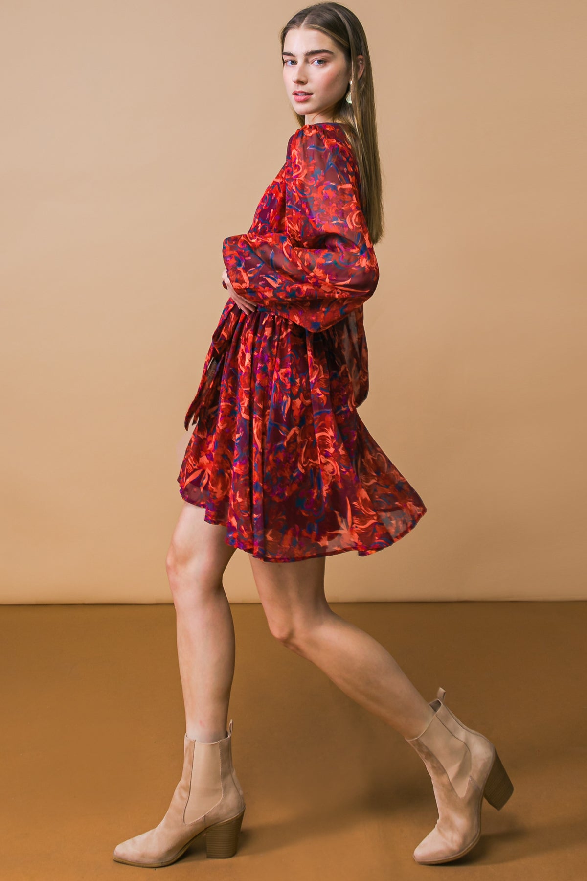 BURNING UP THE DANCE MINI DRESS