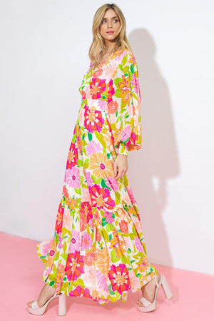 HEADING UPTOWN WOVEN MAXI DRESS.