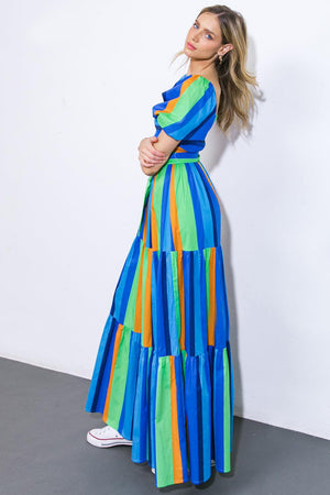 ALL ABOUT THE VIBE WOVEN MAXI DRESS.