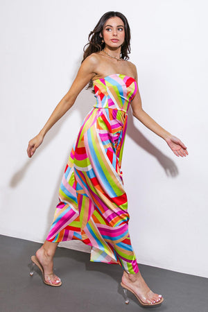 I'VE SEEN IT ALL WOVEN MIDI DRESS.