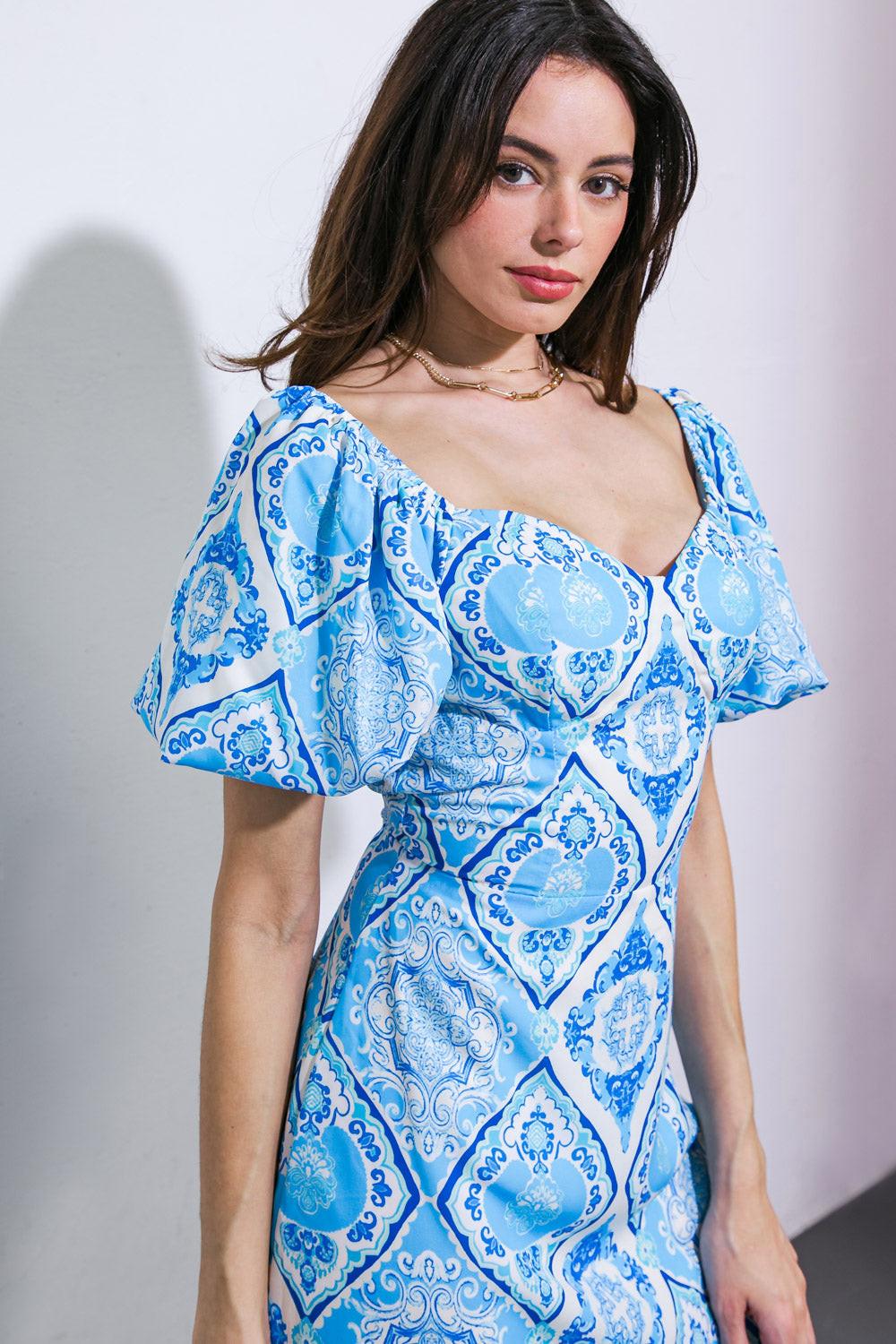 SANGRIAS AT SUNSET WOVEN MINI DRESS.