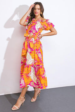 SCENIC OUTINGS WOVEN MINI DRESS.