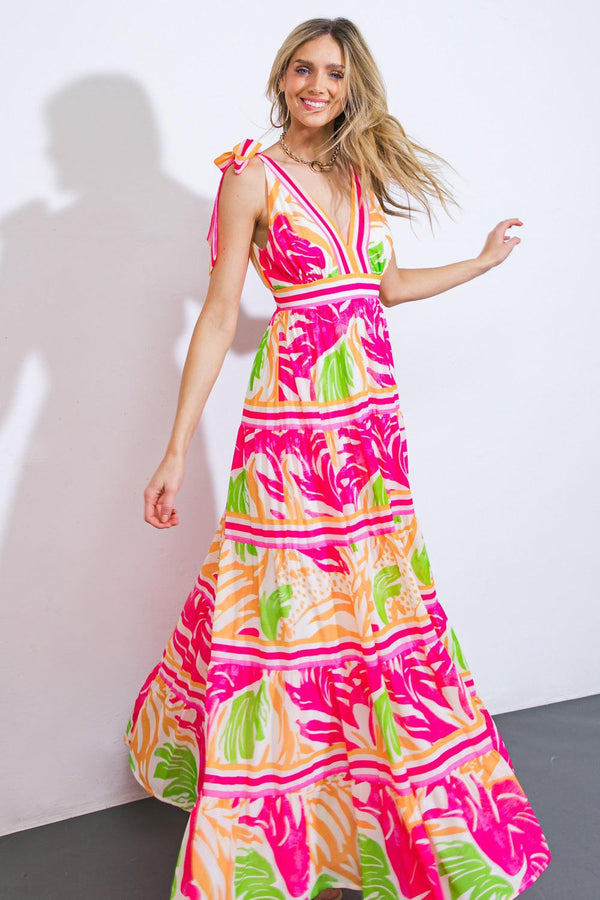 TAKE THE TRAILS WOVEN MAXI DRESS.