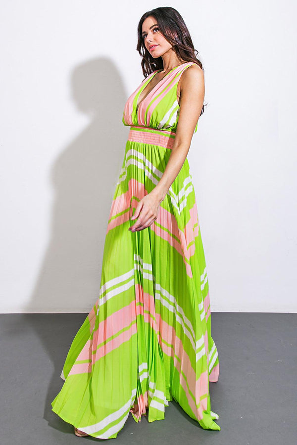 A QUICK TRIP WOVEN MAXI DRESS.