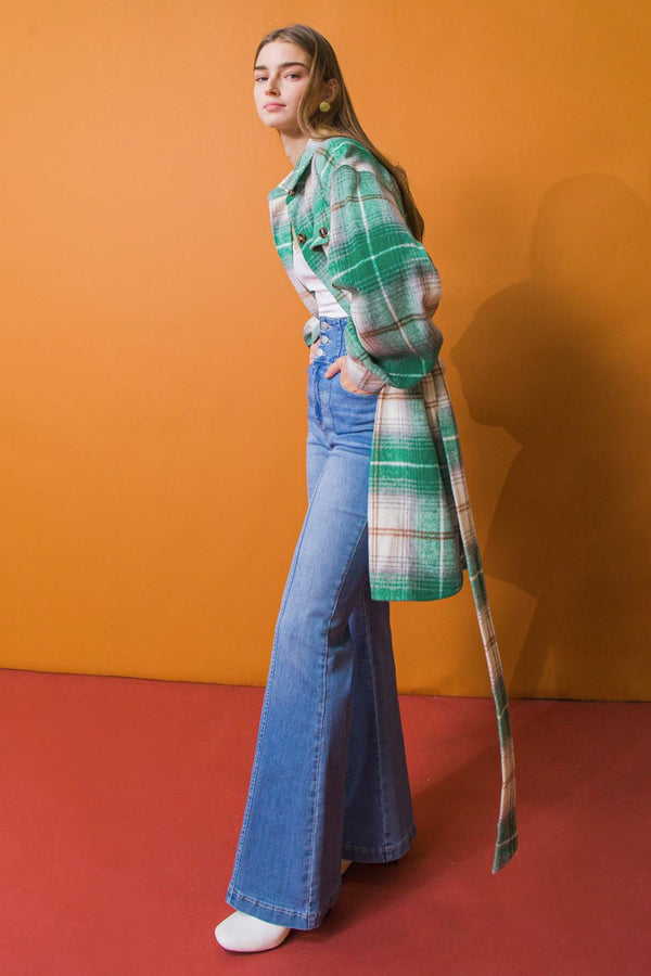 SWEET EVENINGS WOVEN MIDI JACKET.