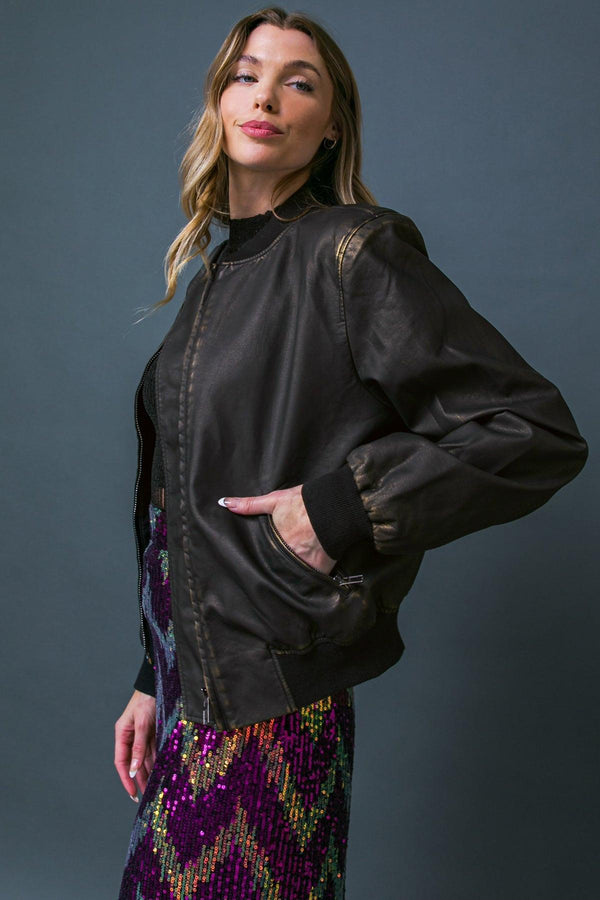 MY GREATEST JOY LEATHER JACKET.