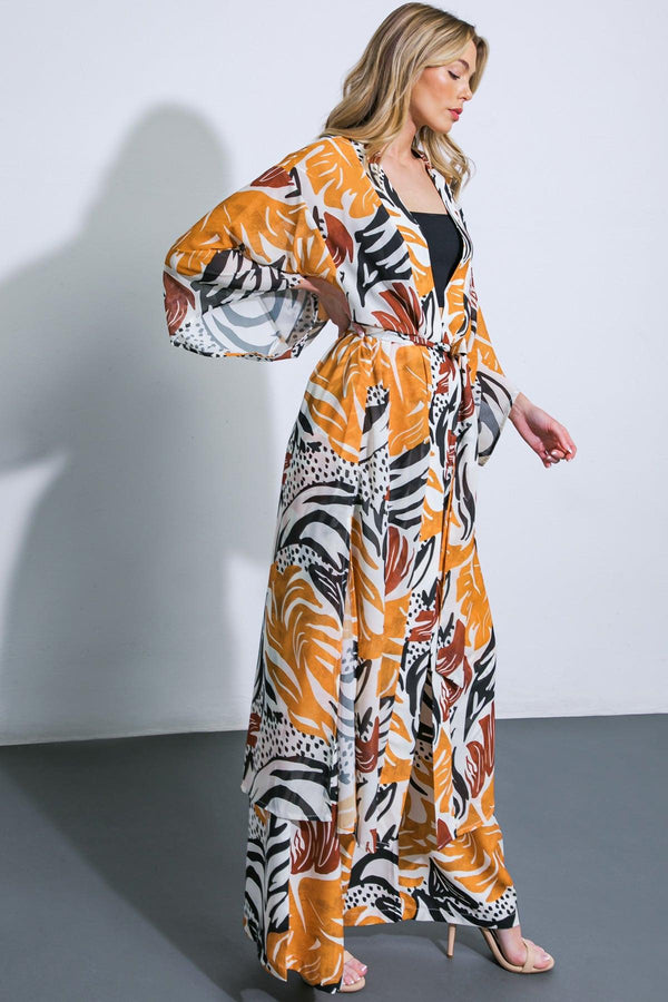 WHERE THE WIND WOVEN MIDI KIMONO.