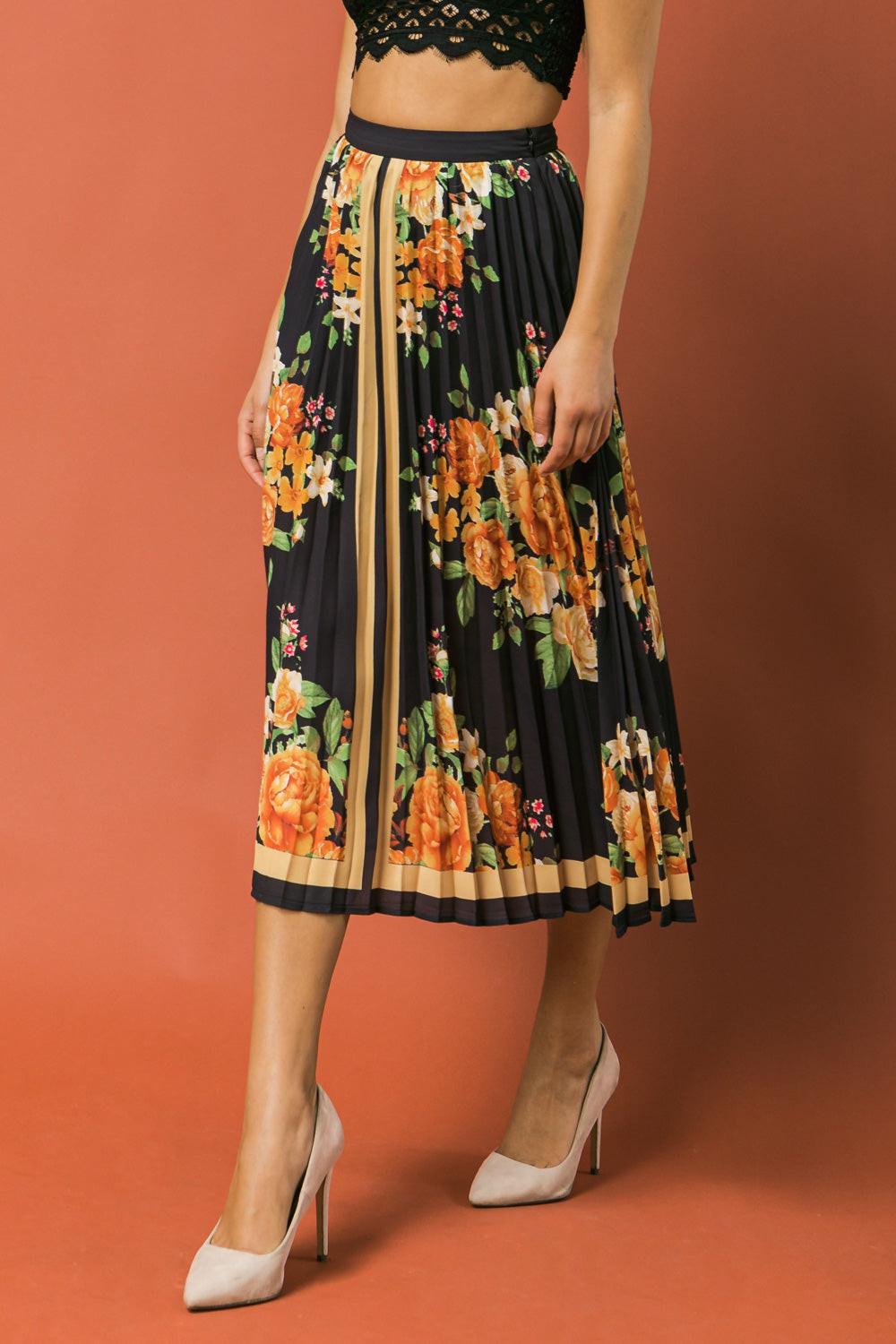 IN A FLASH WOVEN MIDI SKIRT.