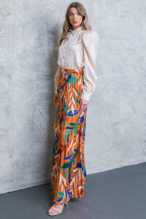 FEELS LIKE FALL WOVEN MAXI SKIRT.