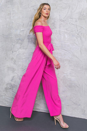 WEEKEND OUTING WOVEN JUMPSUIT.