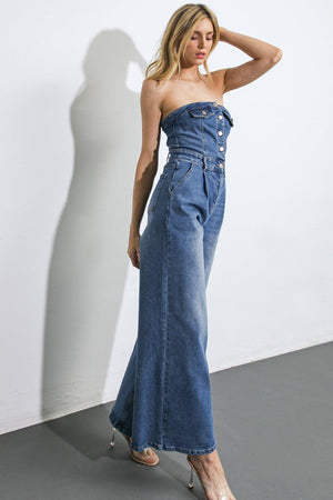 SKY FULL OF STARS DENIM JUMPSUIT.