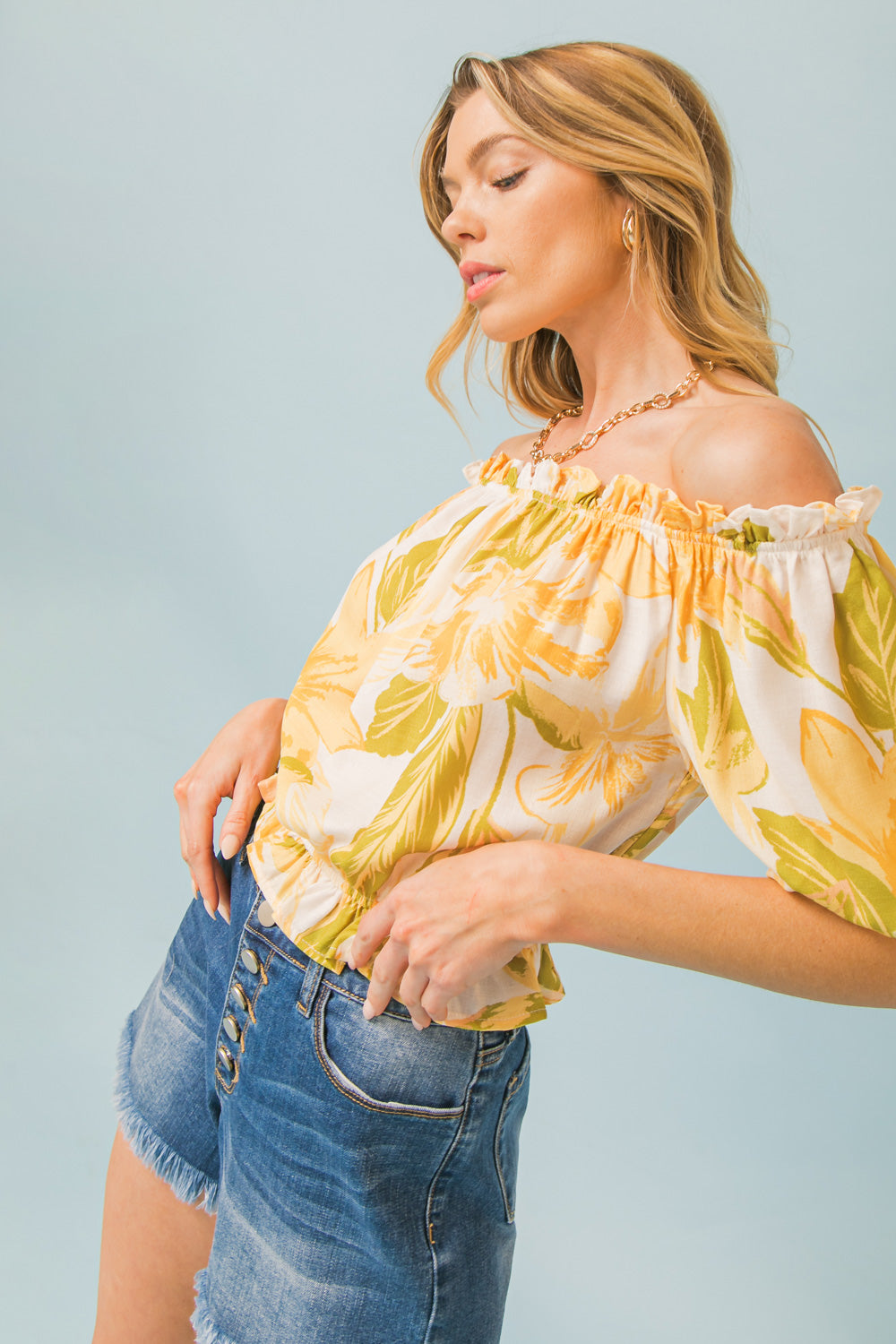 LOVE YOU A BRUNCH WOVEN TOP